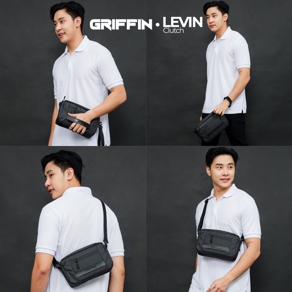 Pouch Bag Clutch Pria Levin Waistbag Distro Hitam by Griffin