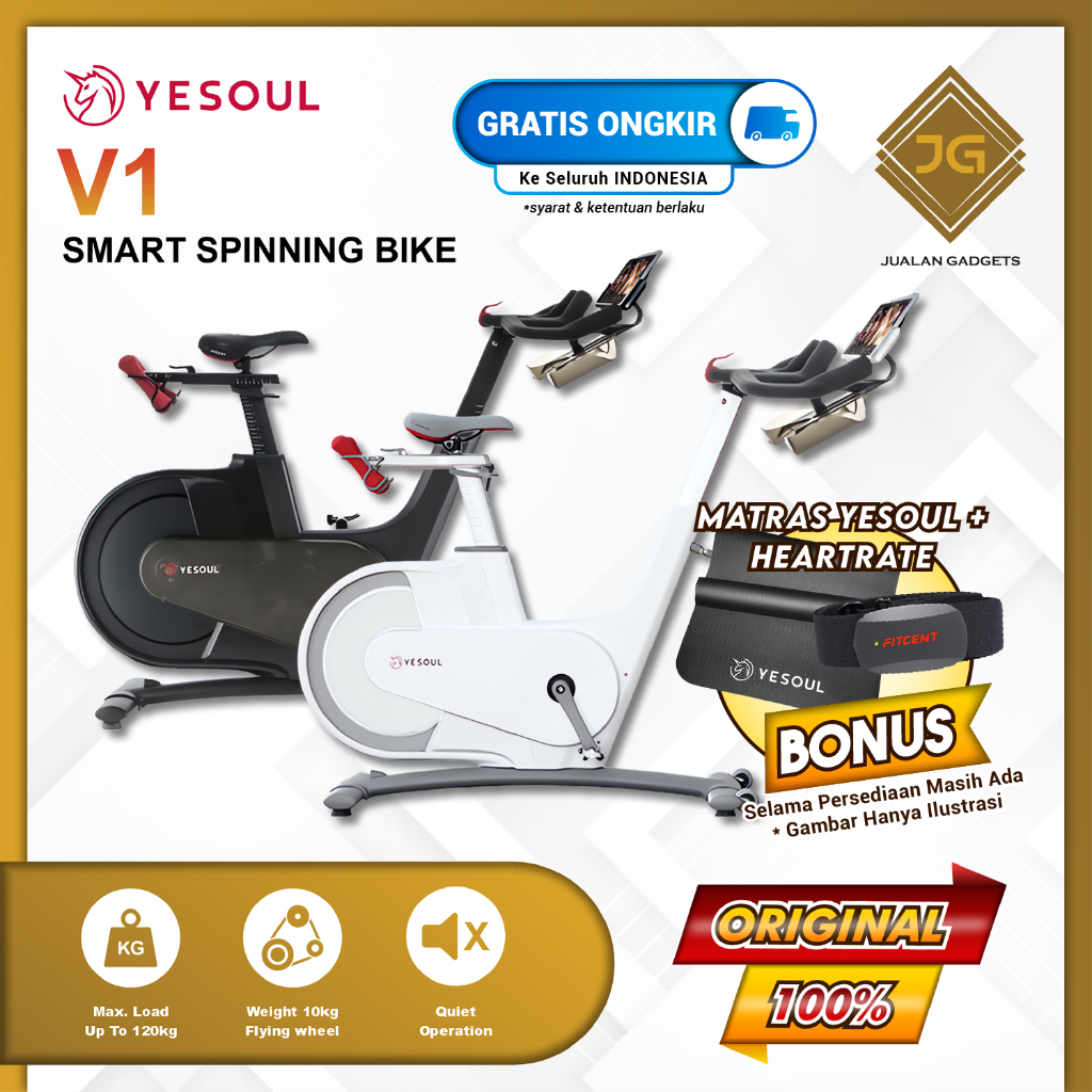 Yesoul V1 COMMERCIAL Smart Spinning Bike Sepeda Statis - Garansi Resmi