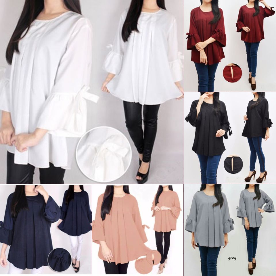 BLOUSE BAJU ATASAN WANITA JUMBO LD 120cm OVER BIG SIZE BINX BAJU HAMIL KERJA KANTOR PESTA KASUAL XXL