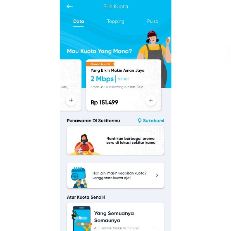 KARTU PERDANA BY.U UNLIMITED 2Mbps MURAH