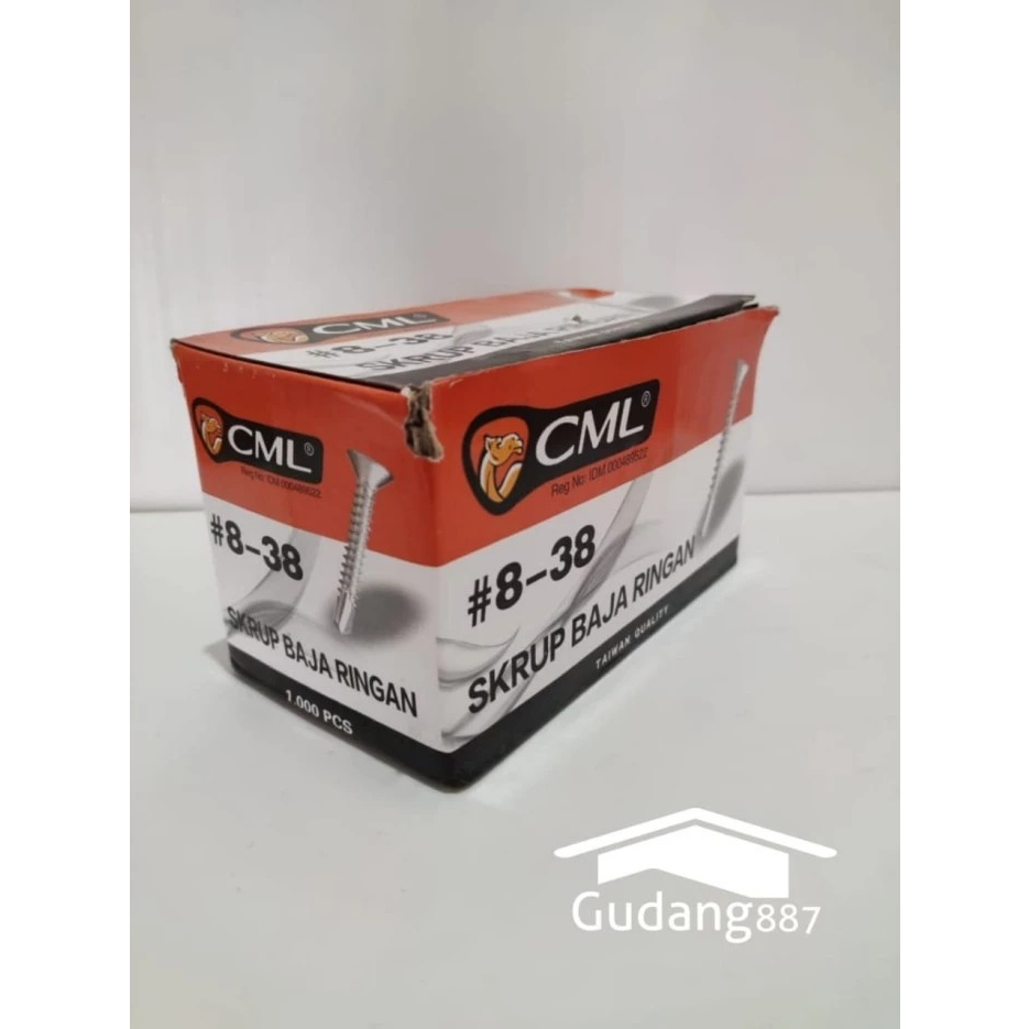 Skrup Lisplank Rangka Baja 3,8 cm / Skrup Kalsiboard Fibersemen