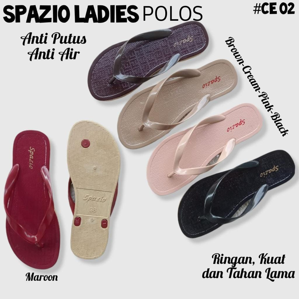 Flash Sale!!! Sandal Wanita jepit flaminggo atau Polos bahan pvc seperti pcu seperti wonderly