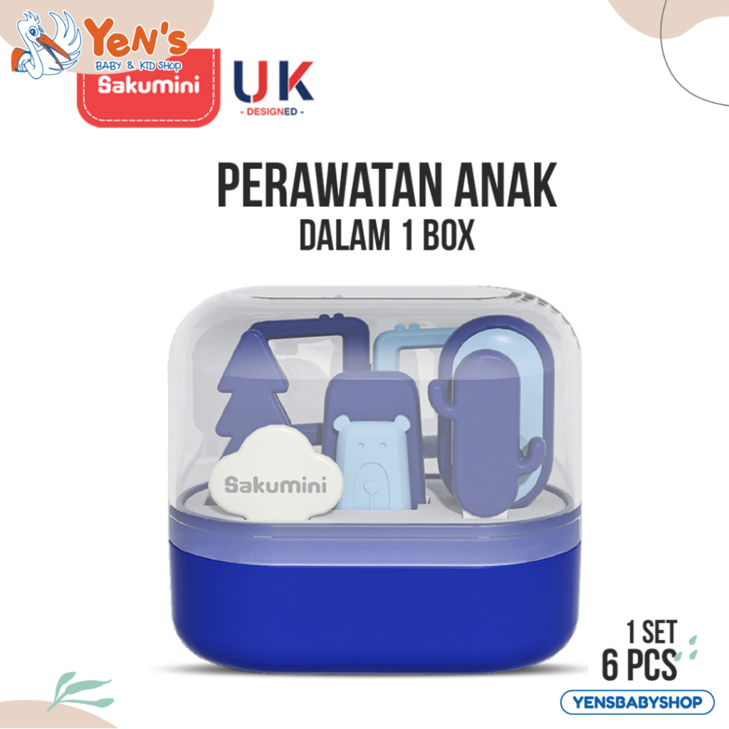 Sakumini Gunting Kuku Bayi 6in1 Baby Nail Clipper Set Care