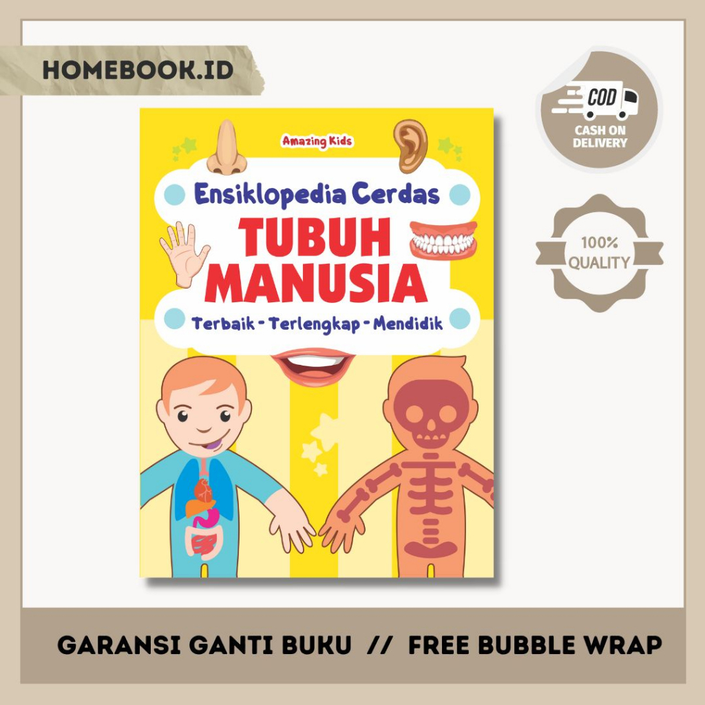 Buku Anak / Ensiklopedia Cerdas Tubuh Manusia / hard cover / Childrenbook : Buku Edukasi Anak : Buku