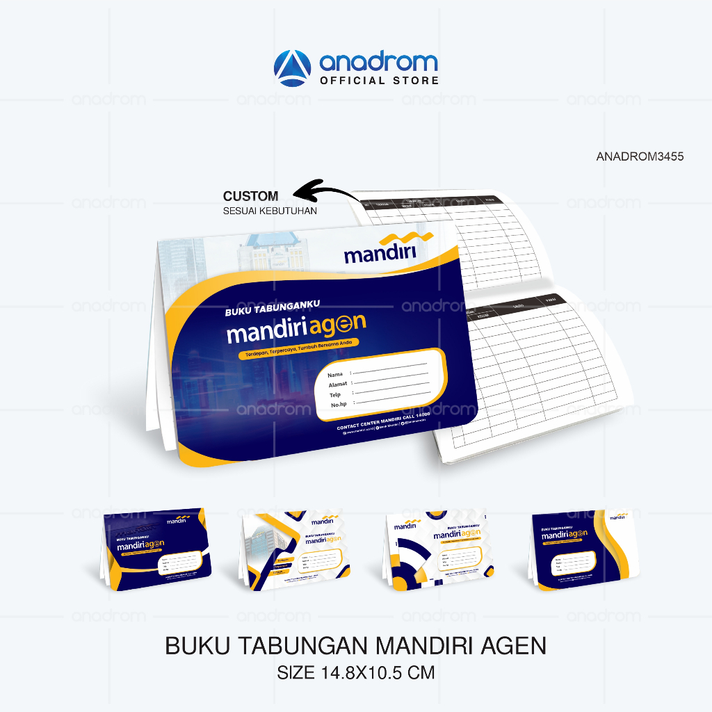 

Buku Tabungan Mandiri Agen | Buku Tabungan Bisnis | Anadrom 3455