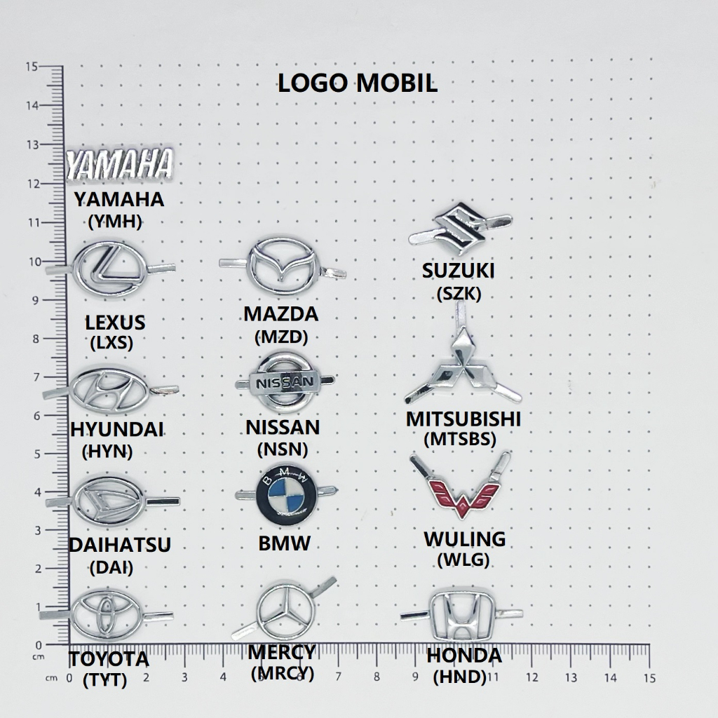 Emblem mobil / logo mobil / variasi untuk dompet kulit