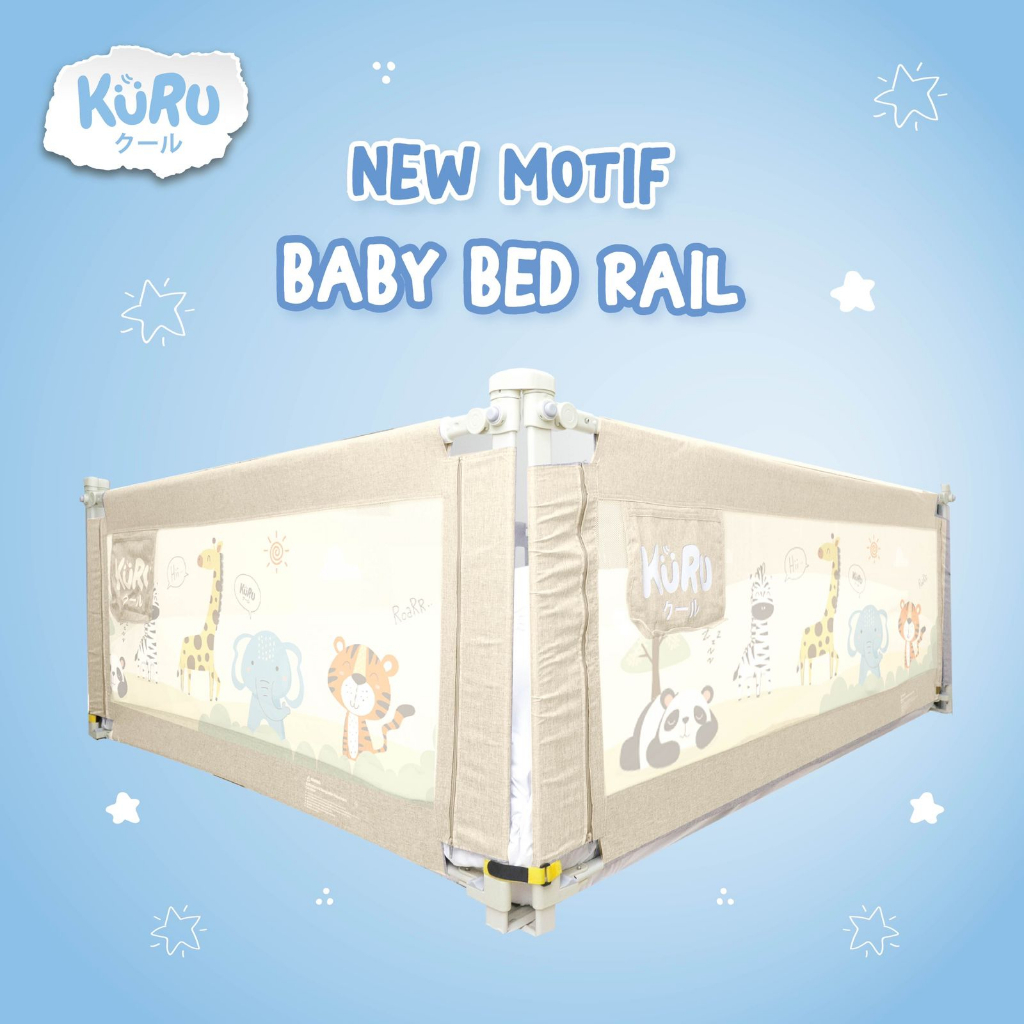 KURU Baby Bedrail 120cm Pembatas Pengaman Pagar Kasur Ranjang Bed Rail