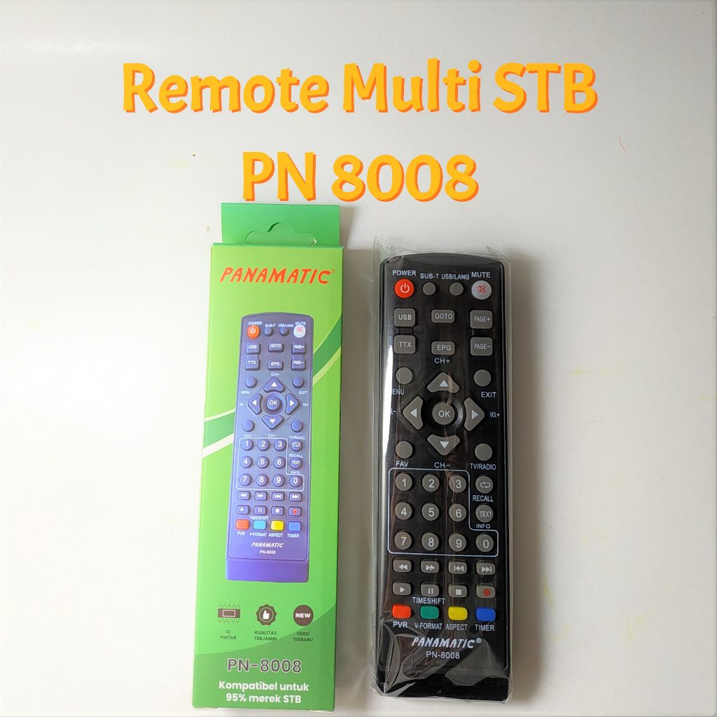 Remote Multi Set Top Box (STB) PN 8008 + DUS | Remote Universal STB PN8008 Terlengkap