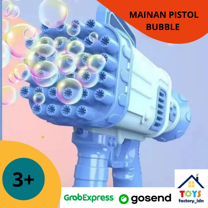 Mainan Pistol Bubble / Bubble Gun / Pistol Gelembung Bazooka Rocket Launcher
