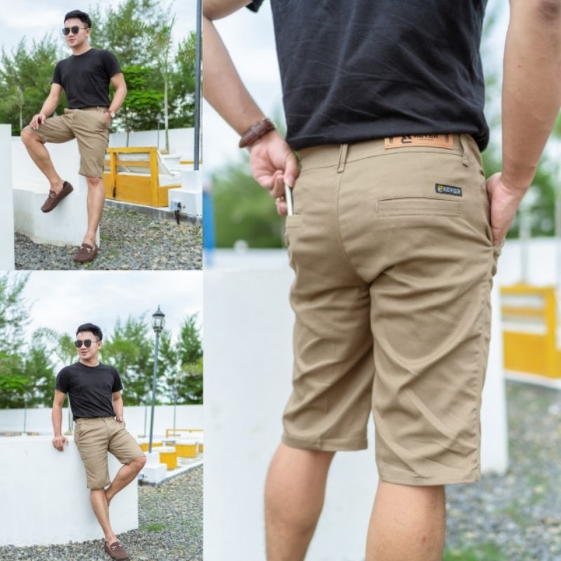 CELANA CHINO PENDEK Bahan Diamond Stretch Jumbo Surfing Terlaris