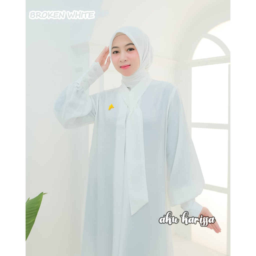 Dress Santorini Aku Karissa Cintia dan Alvina Gamis pesta wanita mewah kilap jatuh anggunly