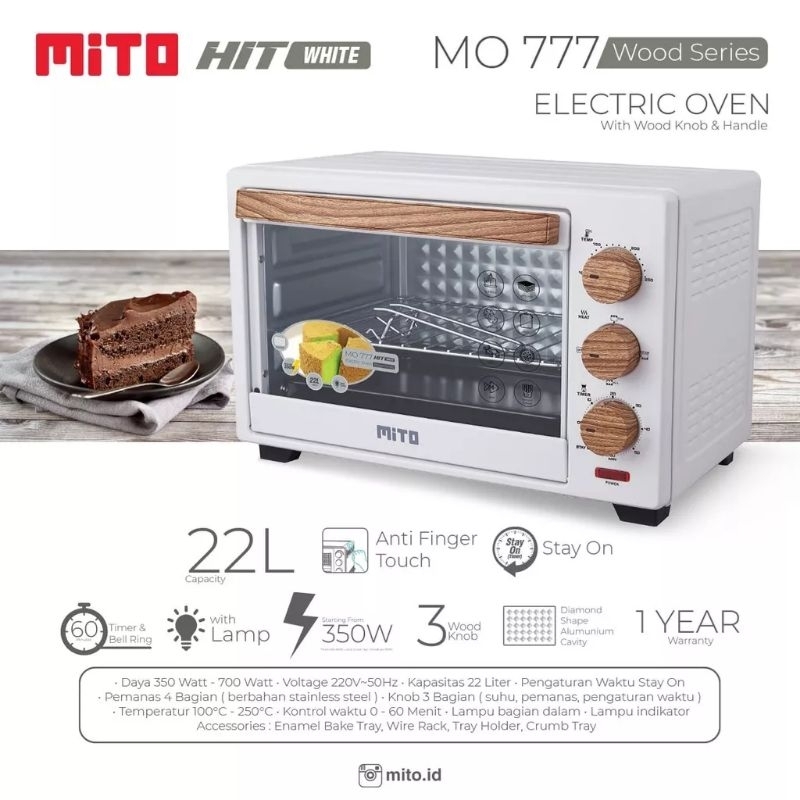 MITO Oven Listrik Low Watt 22 Liter MITO HIT MO 777 MO777