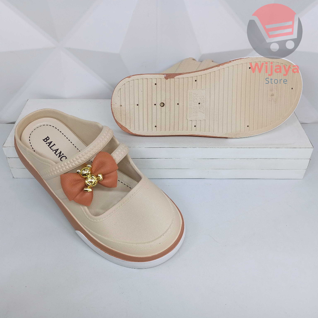 Sandal BALANCE 061 Sepatu Slop Wanita Sendal Slide Kokop Pita Selop Cewek Perempuan