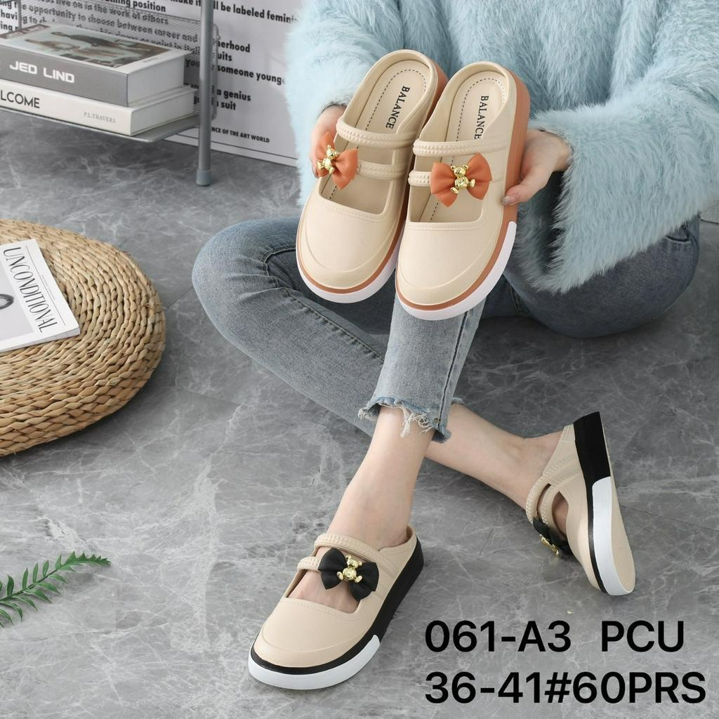 Sandal BALANCE 061 Sepatu Slop Wanita Sendal Slide Kokop Pita Selop Cewek Perempuan