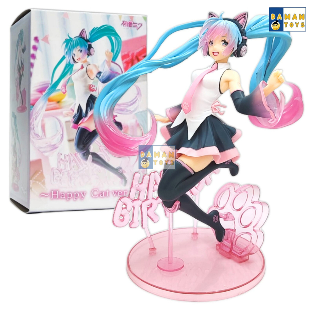 Figure Hatsune Miku  Happy Cat Birthday 2021 Vocaloid Anime Pajangan