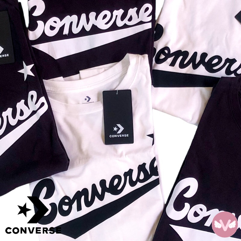 Converse Tshirt Baju Kaos Anak Laki laki Black White Hitam Putih Baju Converse Original 100%