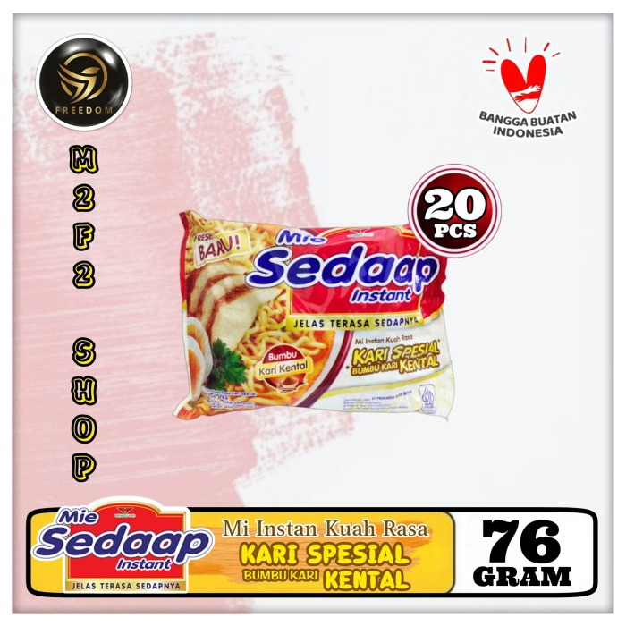 

Mie Sedaap Instant Kuah Rasa Kari Spesial Kental | Bag - 76 gr (Kemasan 20 Pcs)