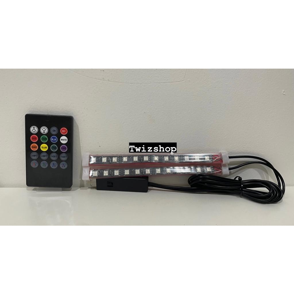 Lampu LED Kolong Dashboard Mobil Colok USB + Remote RGB Multi Colour