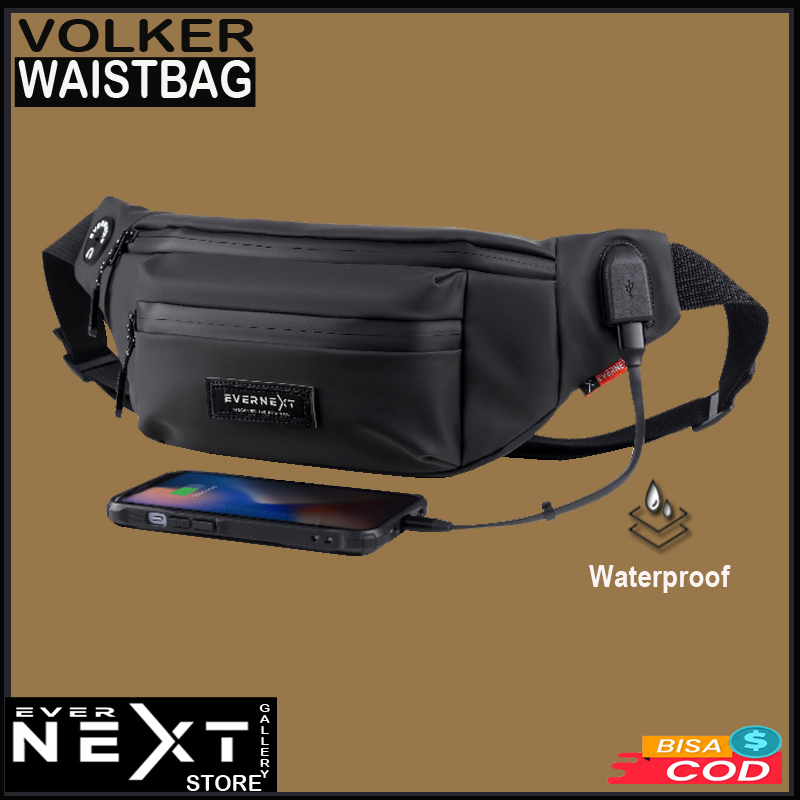 Tas selempang dan pinggang pria edisi eksklusif pria waterproof terbaru tas waist bag pria anti air tas slempang bahu pria laki laki tas waitsbag pria tas waisbag slingbag pria tas selempang cowok kualitas distro waterproof multifungsi pria kode VLKR46