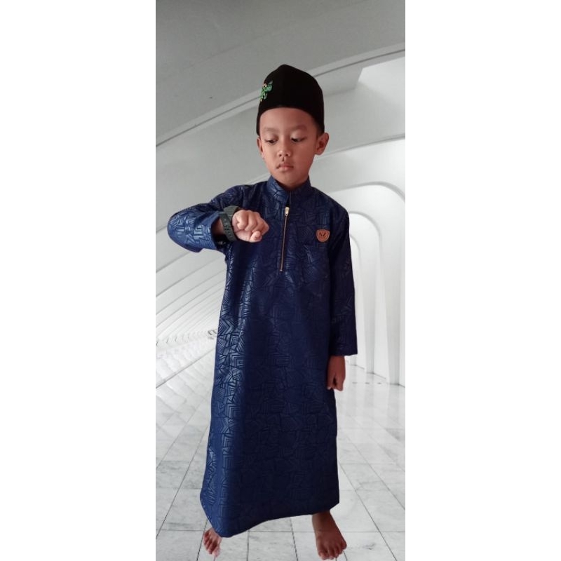 JUBAH ANAK LAKI LAKI EMBOS 1-14 TAHUN(kode 1)