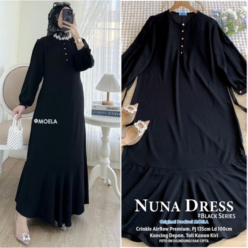 Gamis Dress Busui Polos Original Moela [Zeta Tilya Nuna Molin Lilci Siuti Luisi Kimea Biumi Zipi Twira Balkis Siama Poibi Luiry Lana Rosti]