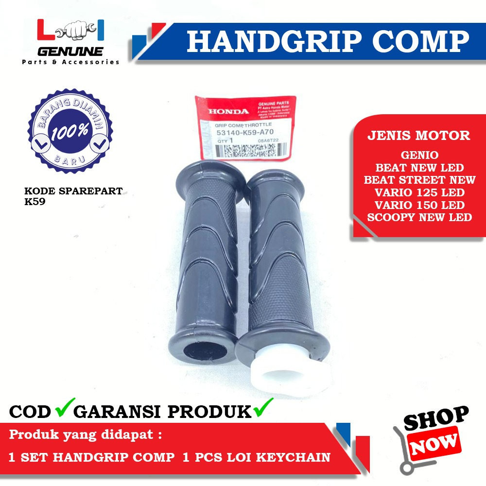 -LOI- HANDGRIP SET VARIO 150, VARIO 125, GENIO, BEAT STREET NEW K59