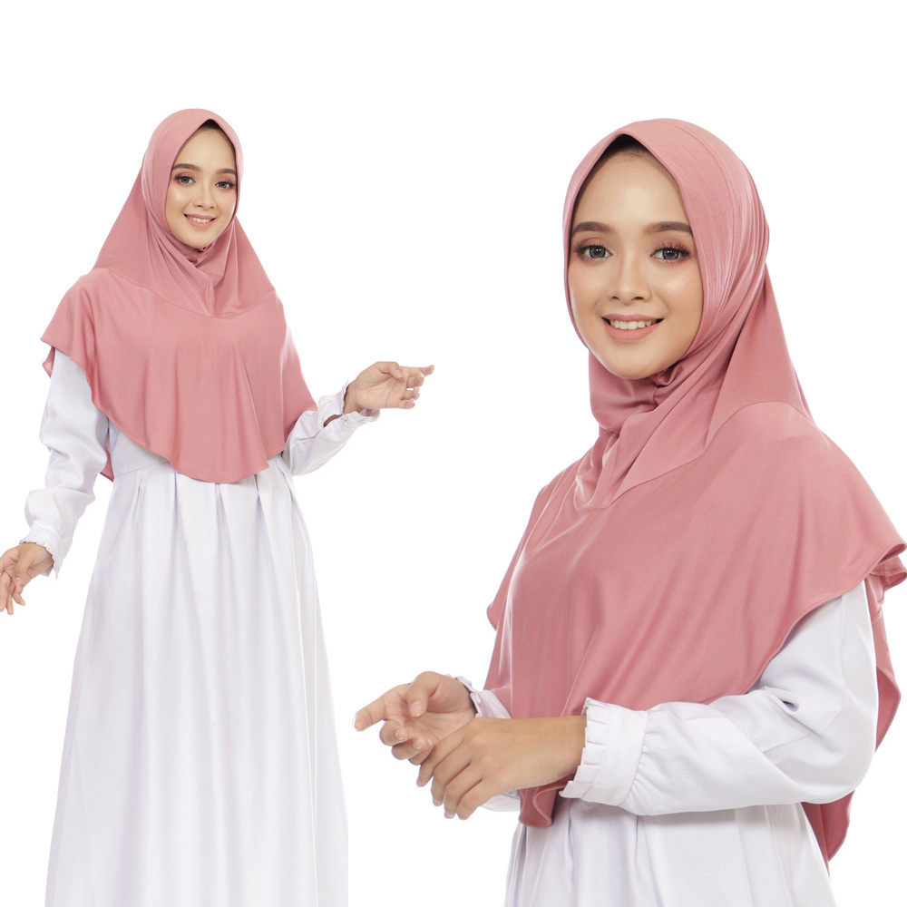 JILBAB INSTAN JERSEY / KERUDUNG INSTAN / HIJAB BERGO POLOS ELSA