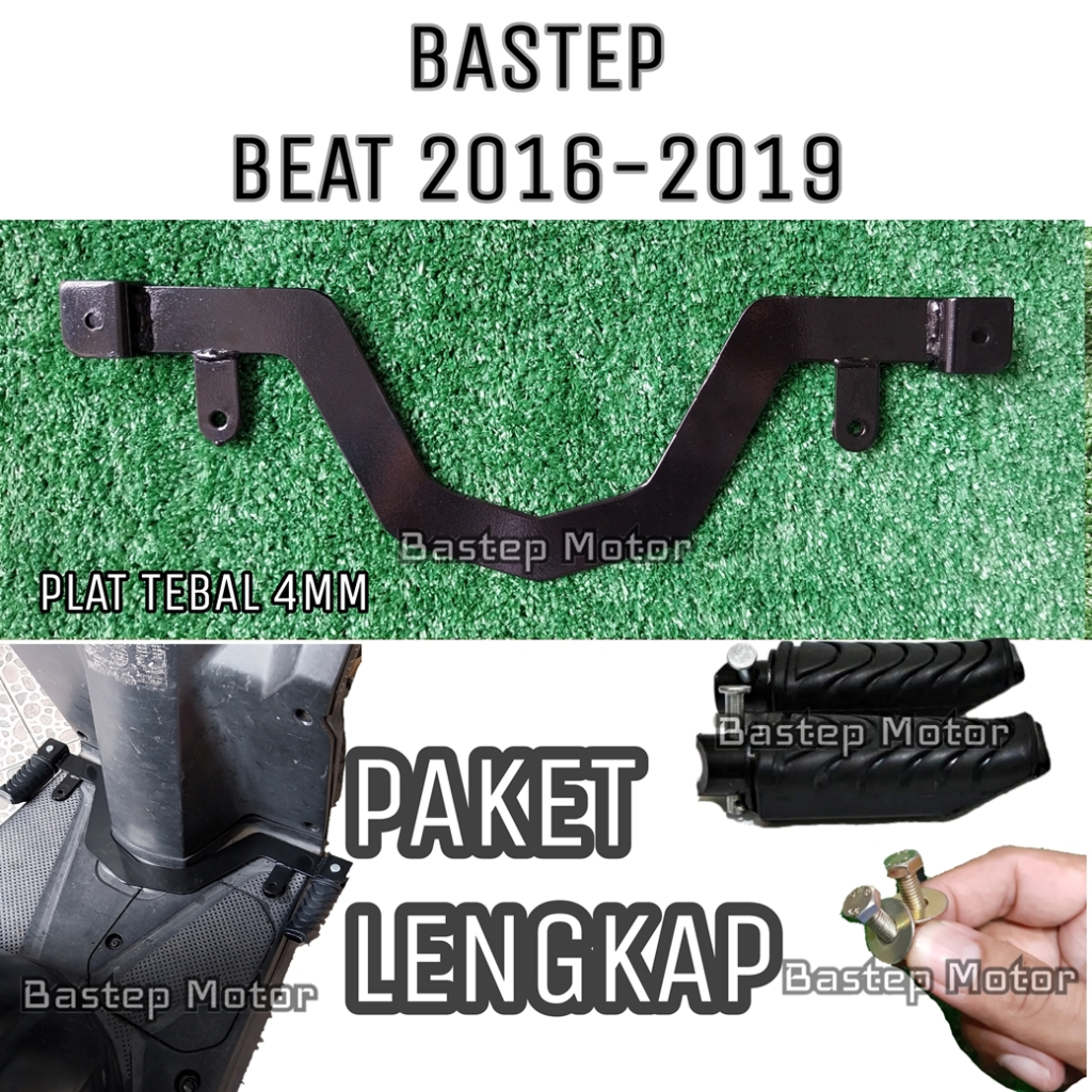 PIJAKAN KAKI DEPAN MODEL PLAT MOTOR MATIC BASTEP FOOTSTEP HONDA BEAT FI LENGKAP 2016-2019