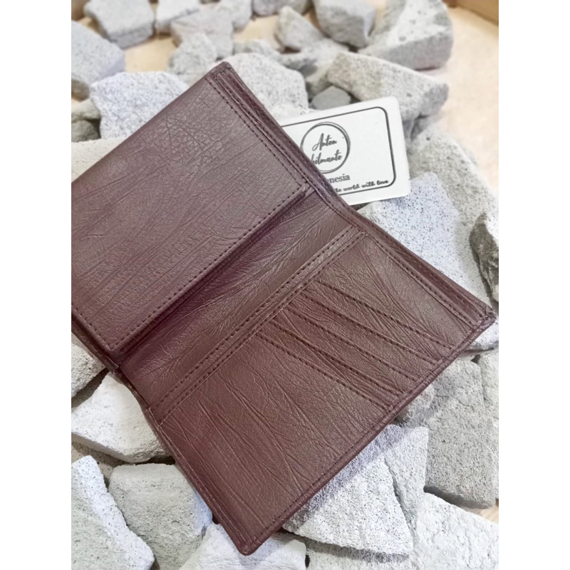 dompet pria/wanita ukuran 3/4 tanbgung bahan kulit sintetis lokal jenis bona motif urat kayu banyak slot kartu #dompet #dompetpria #dompetwanita #dompettanggung