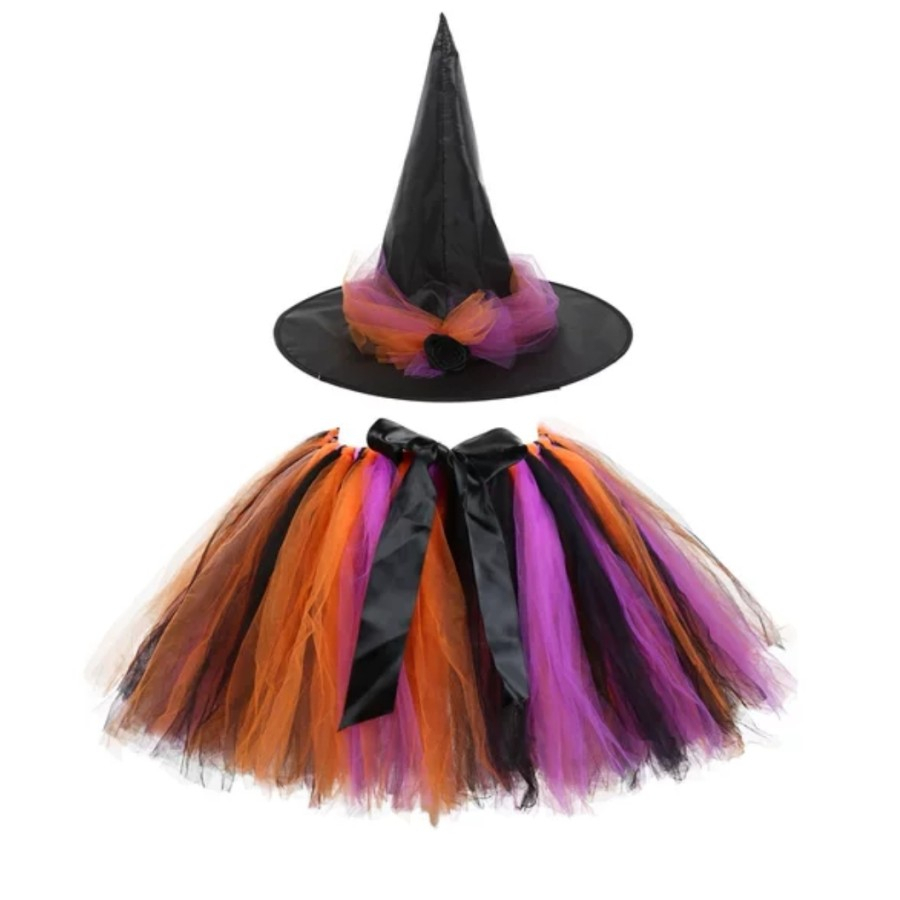 Witch Rainbow Tutu Skirt Rok Tutu Penyihir Kostum Halloween