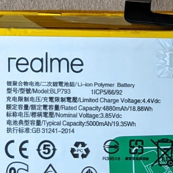 Baterai Realme Narzo 20A - C15 - C25 - BLP793