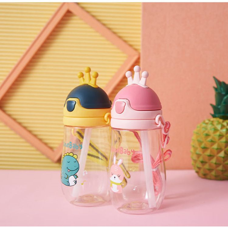 TOKO21--BOTOL MINUM CLIP IMPORT ANAK CUTE BABY/BOTOL MINUM TIPE CUTE MAHKOTA YQ 6769 560 ML