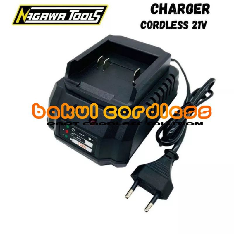 Charger Bor Cordless Nagawa / Cas docking adaptor fast charging (2A) 18-21V untuk jld ,Nagawa ,Ryu Baru