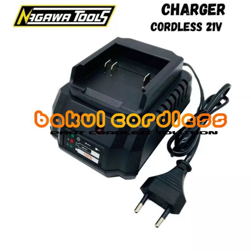 Charger Bor Cordless Nagawa / Cas docking adaptor fast charging (2A) 18-21V untuk jld ,Nagawa ,Ryu B