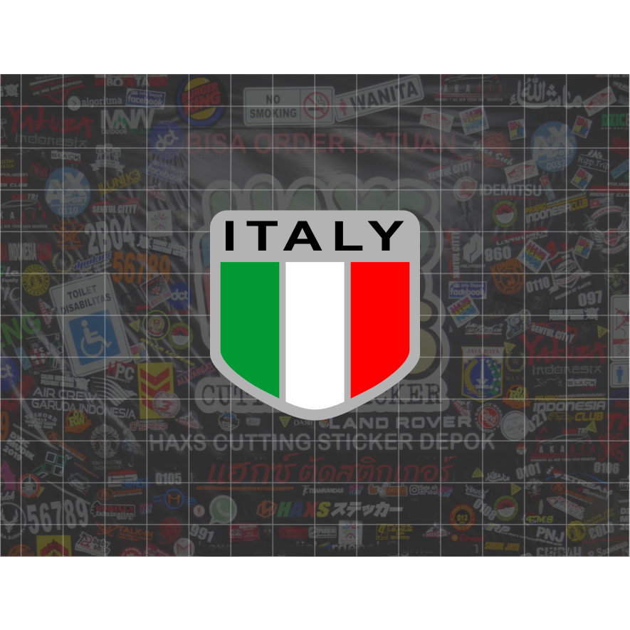 Cutting Sticker Italy Flag Emblem Ukuran 5 cm Untuk Mobil &amp; Motor