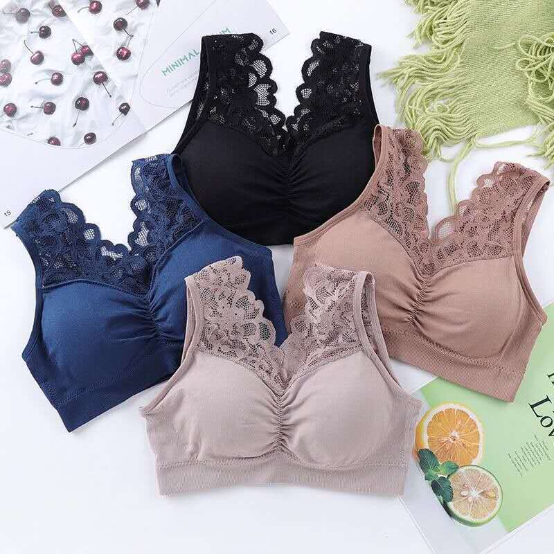 Bra BH Bralette Elastis Sexy Pinggir Motif Bunga