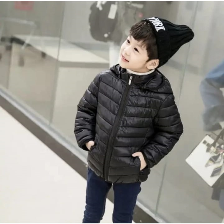 Jaket Puffer Anak Kekinian Jaket Musim Dingin Bahan Parasut Tebal