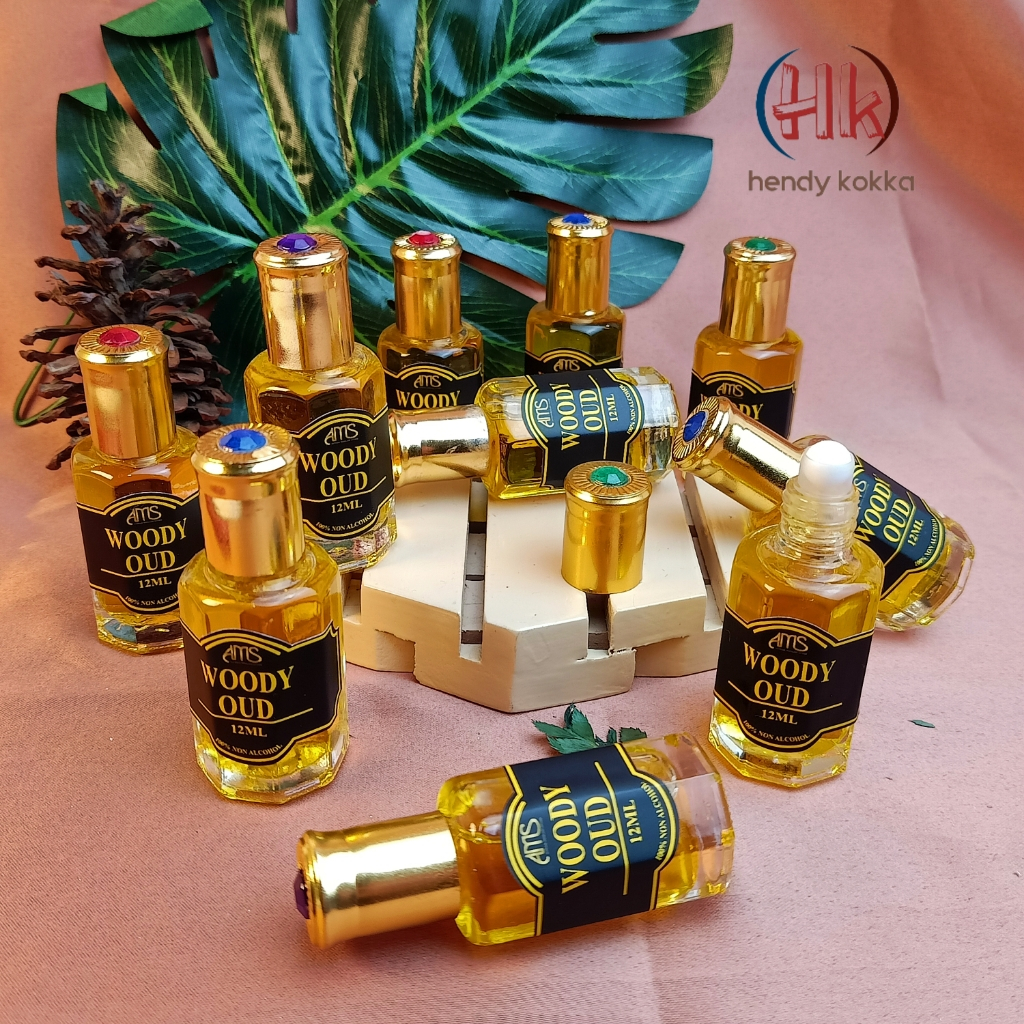 PARFUM SHALAT WOODY OUD 12ML 100% FULL BIANG WANGI TAHAN LAMA