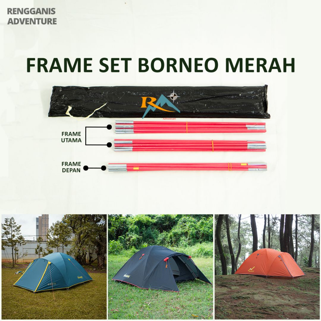 Frame Set Borneo 4 Frame Tenda Fiberglass 1 Set Frame Java 4 Pro