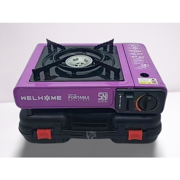 Kompor Portable Welhome 2in1/ Portable Gas Stove Welhome WKP 001 ( Bisa Gas Butane dan Gas LPG)