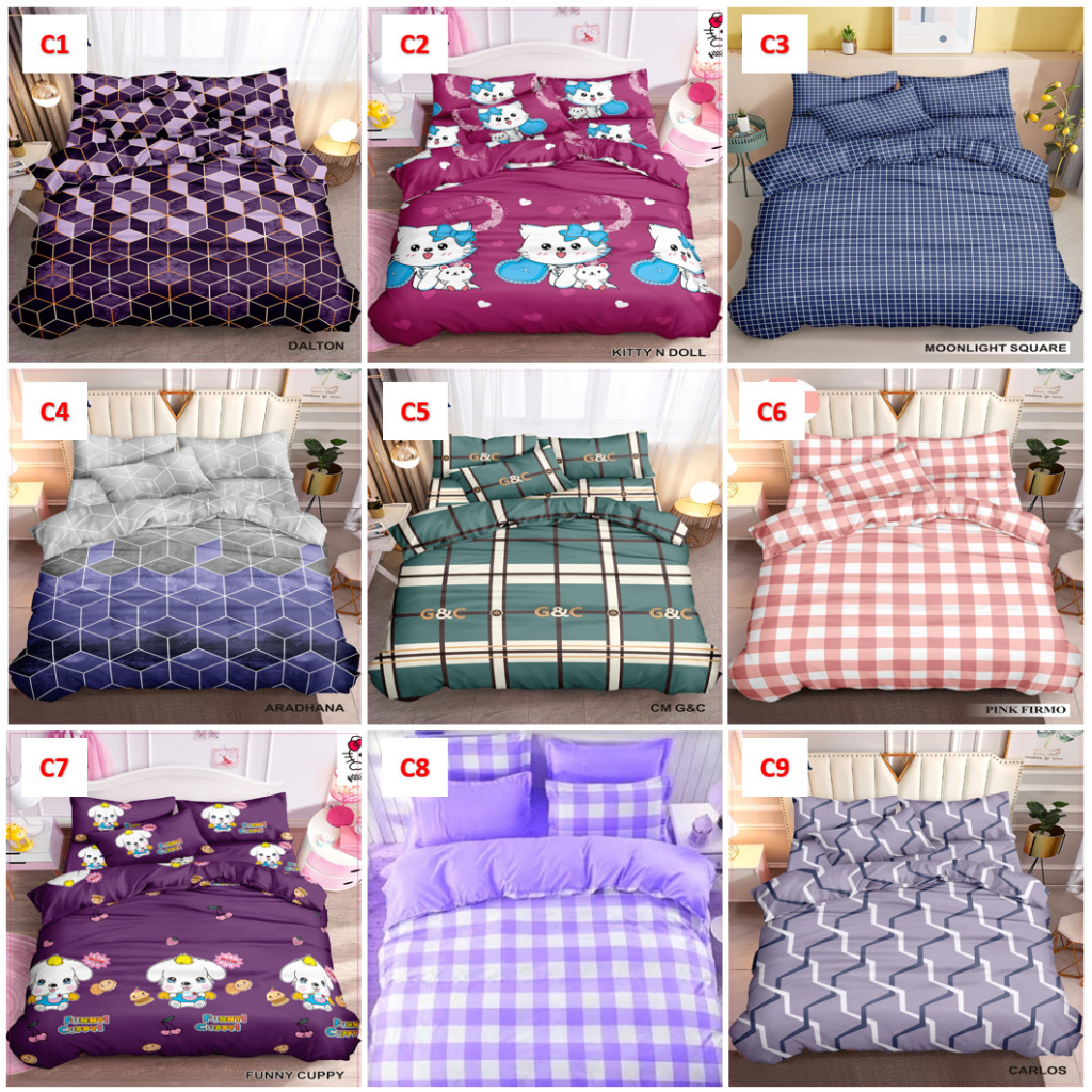 Sprei MICRO FIBER DISPERSE HOMEMADE Free KARET ANTI GESER Motif ANAK &amp; DEWASA Ukuran Size 120x200 160x200 180x200 90x200 200x200 140x200 100x200