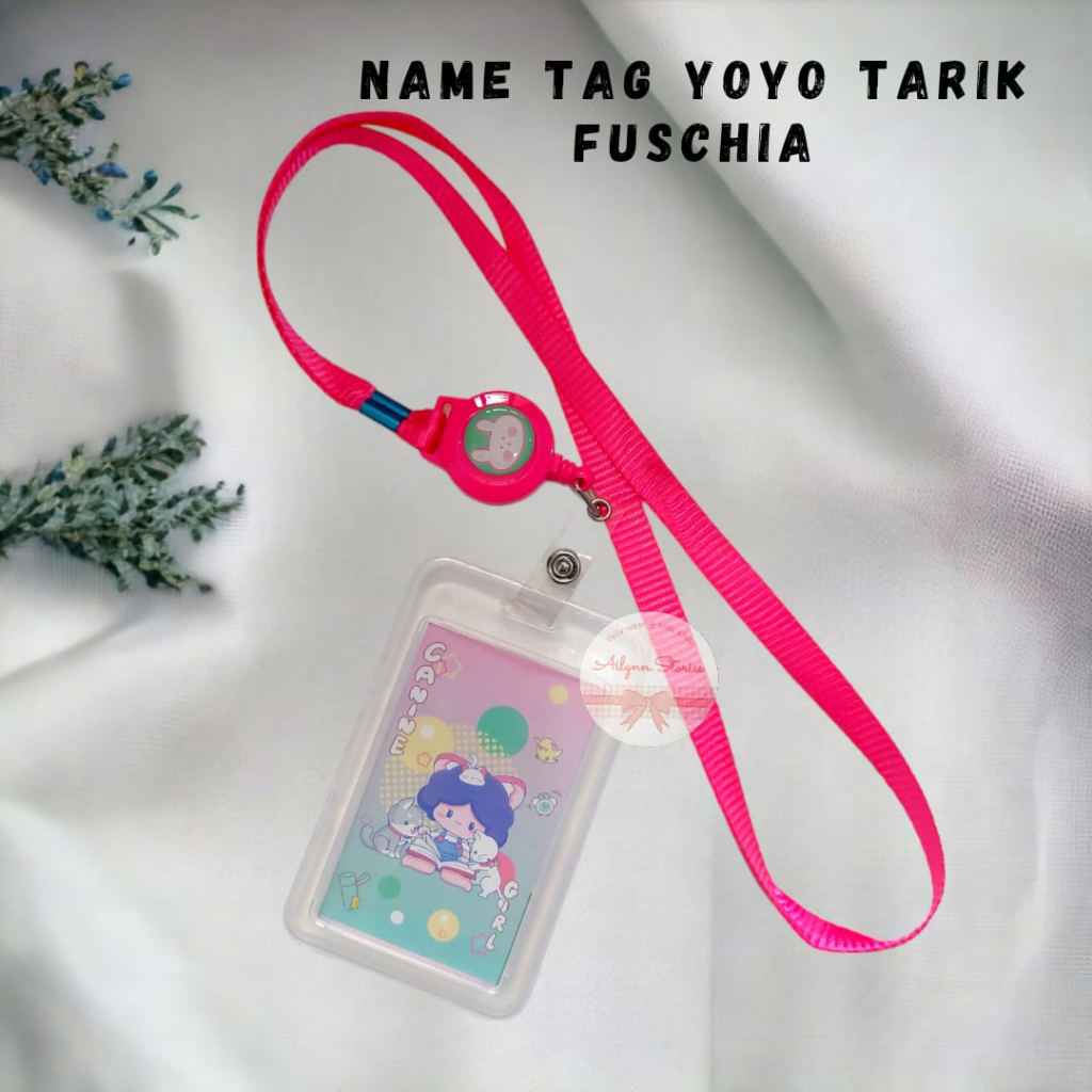 Name Tag ID Card Holder dan Kalung Tempat Name Tag 2 sisi