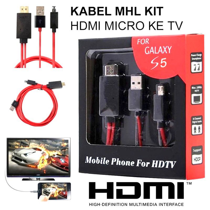 KABEL HDMI V8 MICRO MHL TO HDMI MEDIA ADAPTER