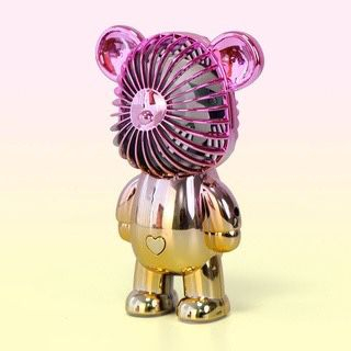 BEARBRICK Beruang Lucu Cantik Elegan Kipas Viral Usb Mini Fan Genggam Bear Brick Rechargeable