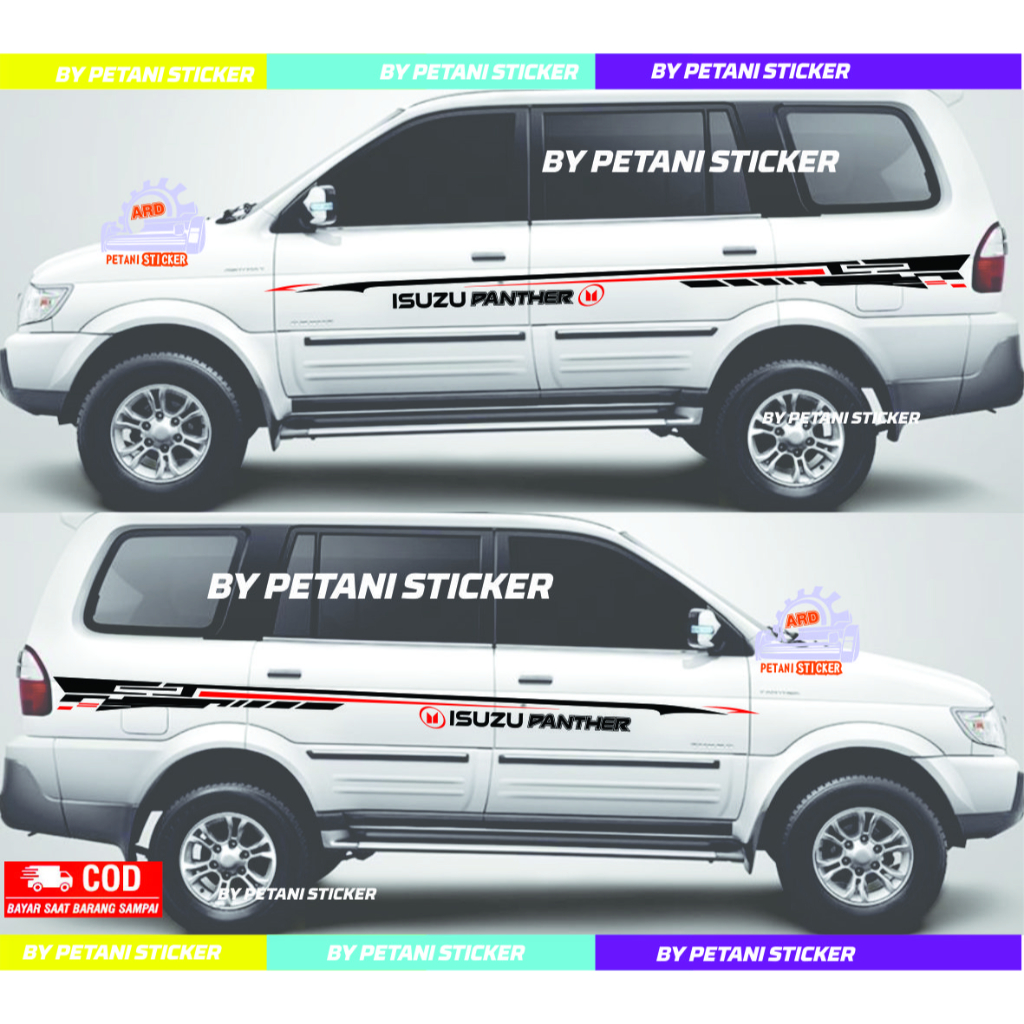 promo panther mania stiker sticker mobil panther isuzu panther. kijang custom texs body samping cuti