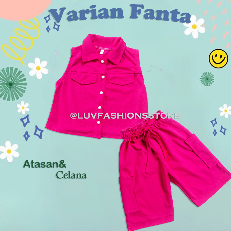 IL - ONESET ANAK VELESA / SETELAN ANAK PEREMPUAN BAJU DAN CELANA SANTAI / PAKAIAN ANAK CEWEK KASUAL