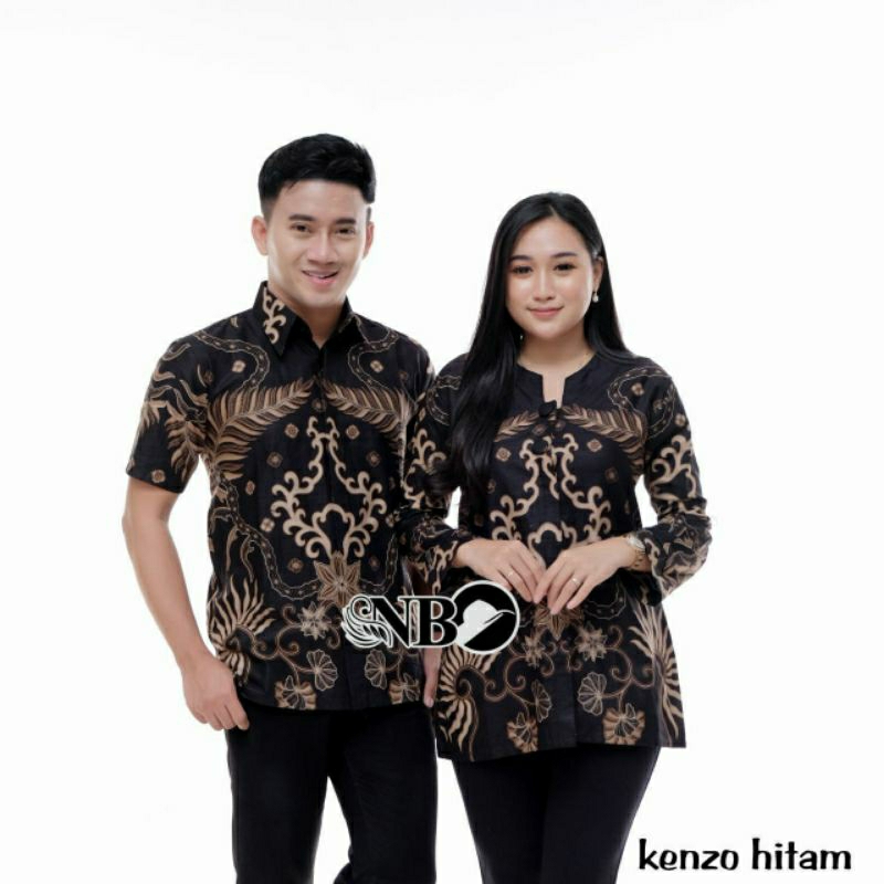 Batik Coupel Atasan Kantor Modern Sogan Kembang Tosca Harga Grosir murah