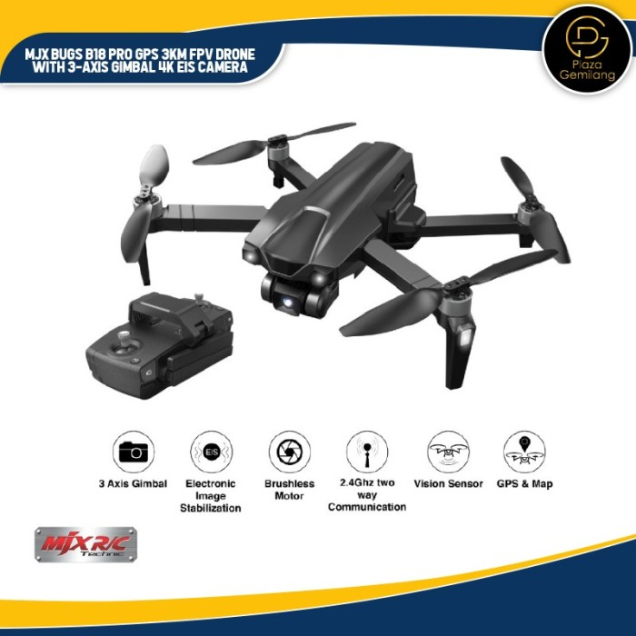 MJX Bugs B18 Pro GPS 3KM FPV Drone with 3-Axis Gimbal 4K EIS CAMERA