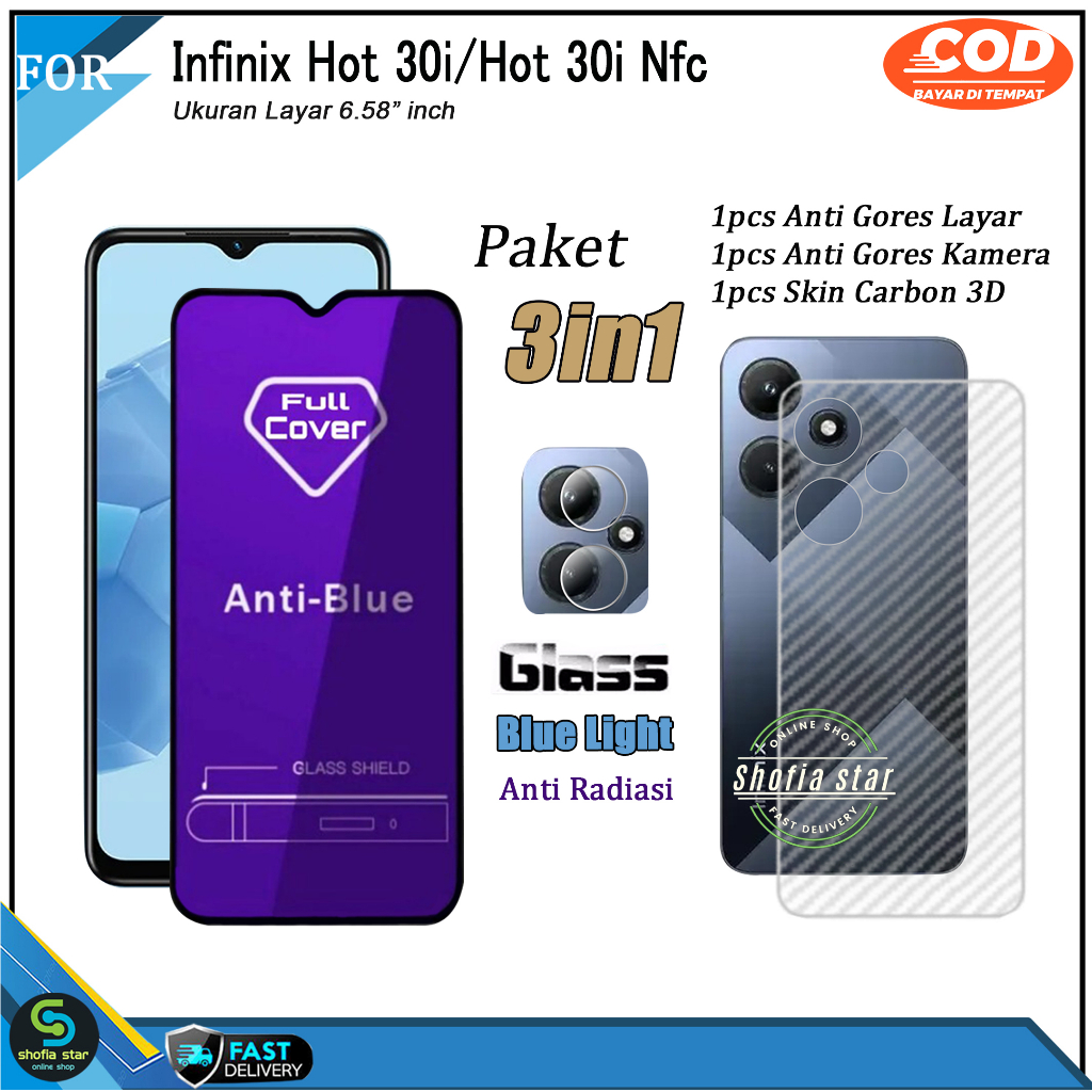 Paket 3in1 Tempered Glass Ceramic Infinix Hot 30i Hot 30i NFC Hot 30 Hot 30 Play Note 30 Note 30 Pro Anti Gores Privacy Matte Anti Spy Full Cover