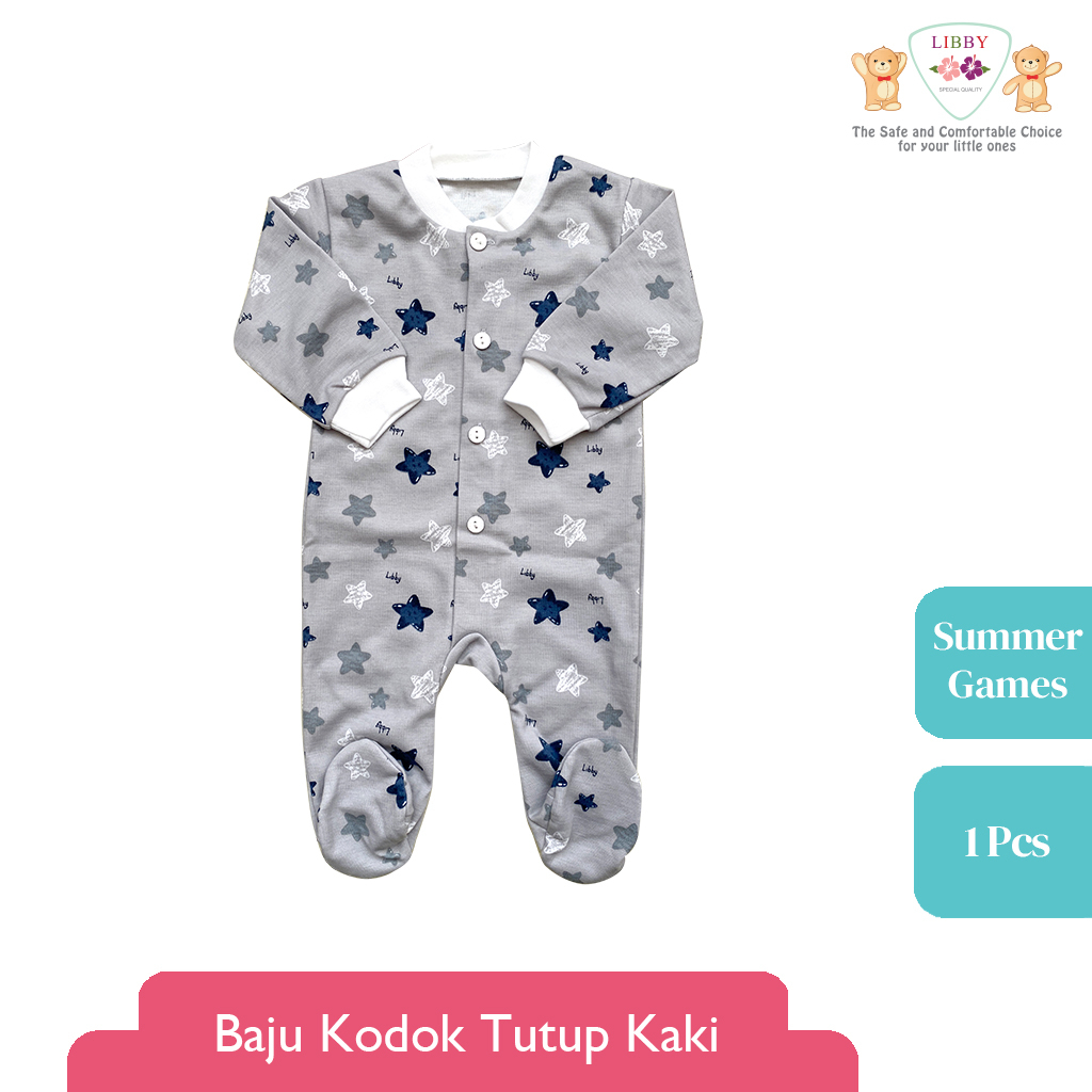 [Size Newborn NB] Libby Jumper Panjang Oblong Tutup Kaki